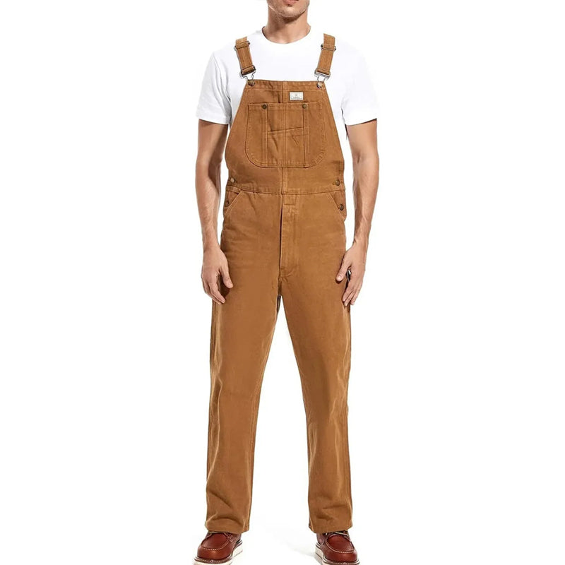 🔥Last Day Promotion🔥 Men's Denim Bib Overalls, Workwear with Adjustable Straps and Convenient Tool Pockets