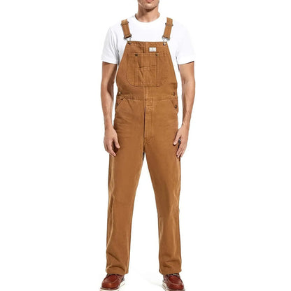 🔥Last Day Promotion🔥 Men's Denim Bib Overalls, Workwear with Adjustable Straps and Convenient Tool Pockets