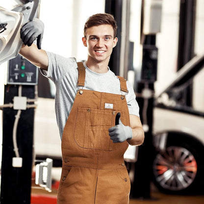 🔥Last Day Promotion🔥 Men's Denim Bib Overalls, Workwear with Adjustable Straps and Convenient Tool Pockets
