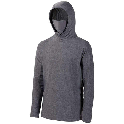 Men’s UPF 50+ Long   Sleeve Fishing Hoodie   with UV Neck Gaiter