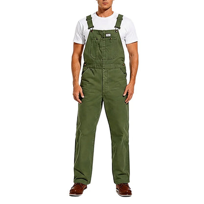 🔥Last Day Promotion🔥 Men's Denim Bib Overalls, Workwear with Adjustable Straps and Convenient Tool Pockets